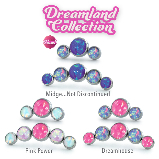 Dreamland Bezel Set Cabochon Cluster - Curved