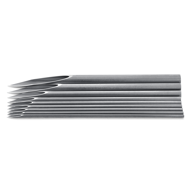 Full image of the Kiwami silicone coated tri-beveled stainless steel piercing needles